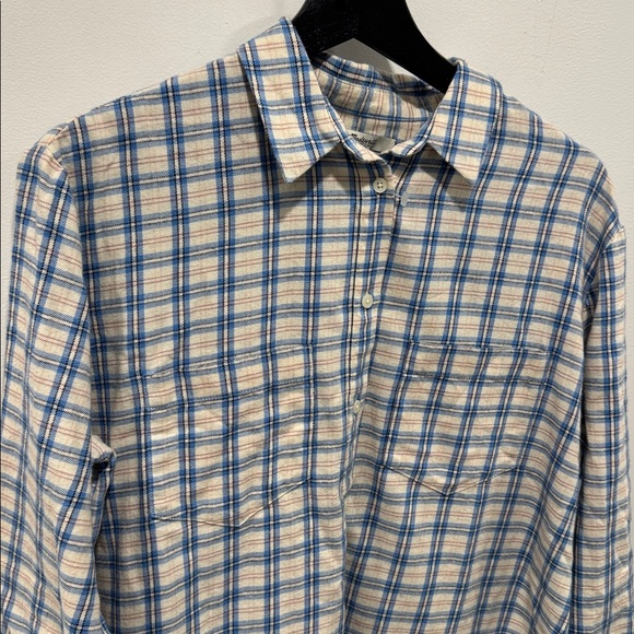Madewell Flannel Oversized Boyshirt Benton Plaid Shirt E0345 - Picture 5 of 9